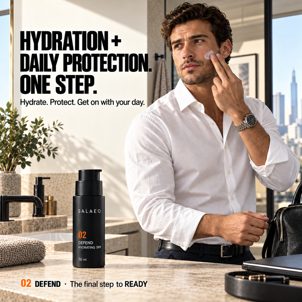 
SALAEO 02 DEFEND Hydrating SPF - Hydration and daily protection in one step.